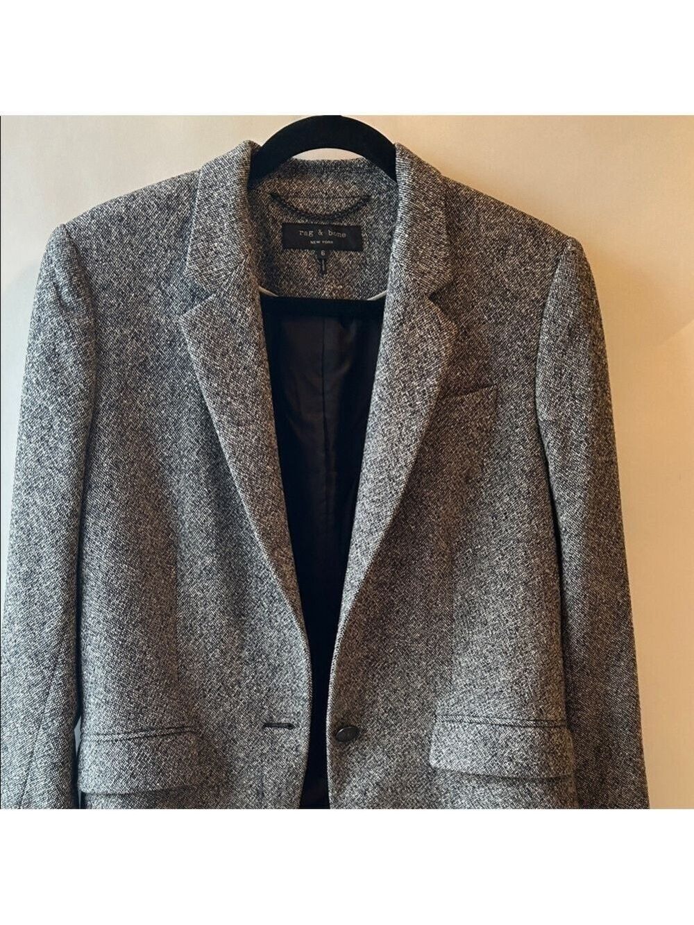 Rag & Bone Ronin Wool Textured Oversized Fit Blazer - Picture 9 of 10